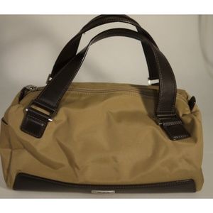 TUMI Tan Nylon Handbag - Small Duffel